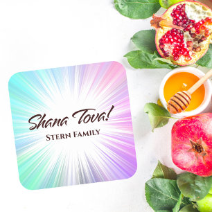 Colourful Abstract Explosion Rosh Hashanah Sticker