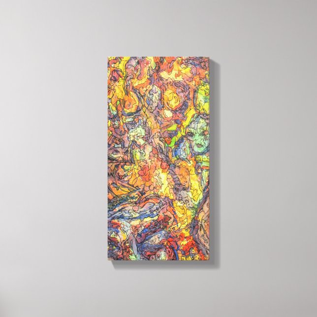 Colourful Abstract Expressionism Art Canvas Print (Front)