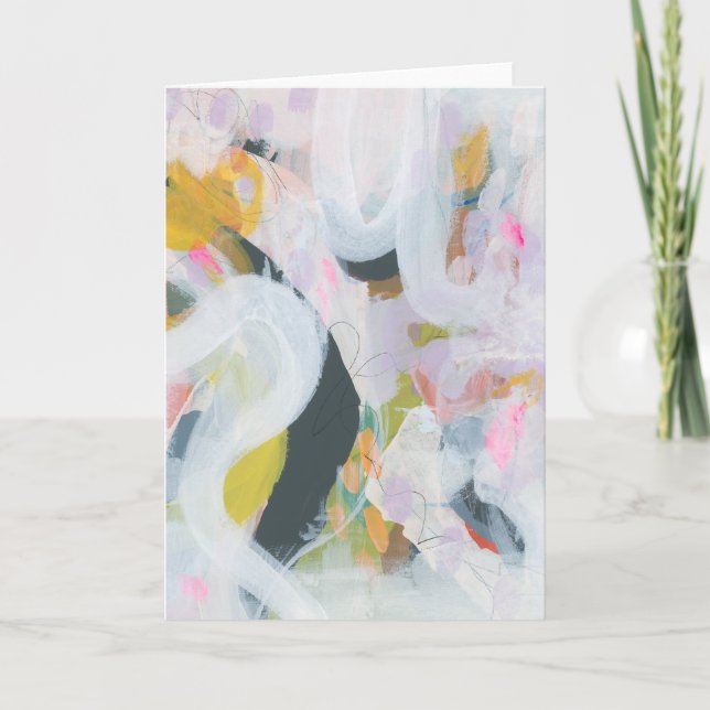 Colourful Abstract Expressionism Art Note Card (Front)