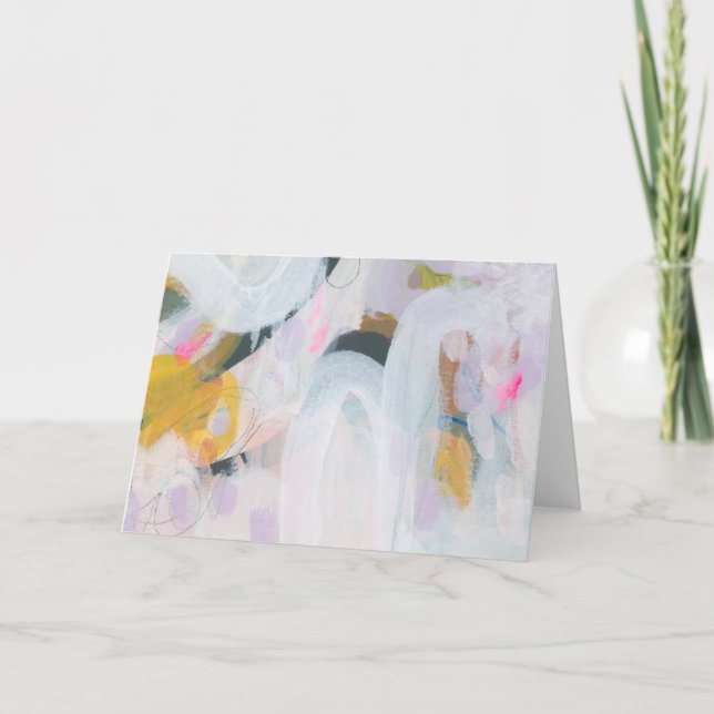 Colourful Abstract Expressionism Art Note Card (Front)