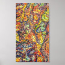 Colourful Abstract Expressionism Painting Poster