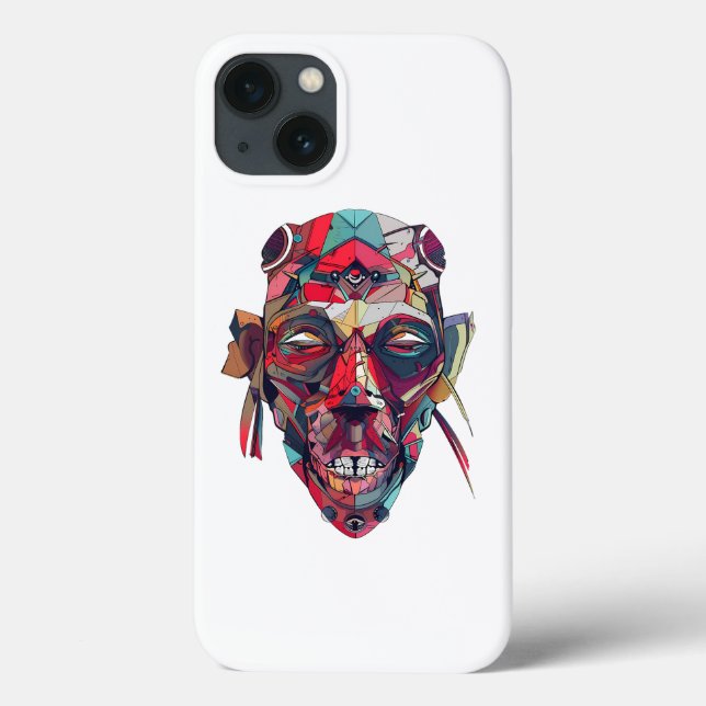 Colourful Abstract Face Art Case-Mate iPhone Case (Back)