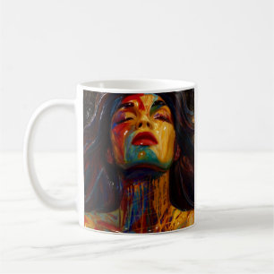 Colourful Abstract Face Coffee Mug