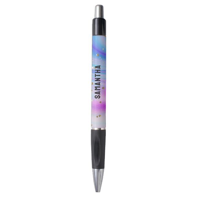 Colourful Abstract Fantasy Unicorn Background Pen (Front Vertical)