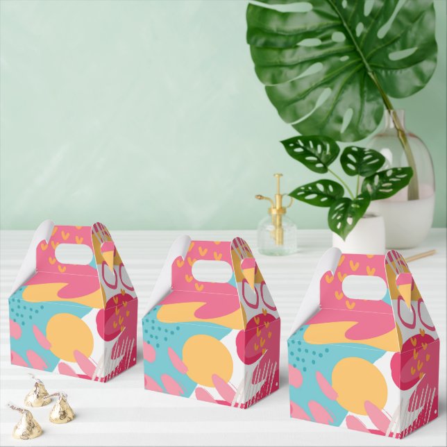 Colourful Abstract Favor Box (Multiple)