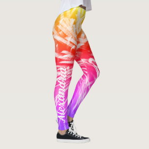 Colourful Abstract Fireworks Photograph Leggings