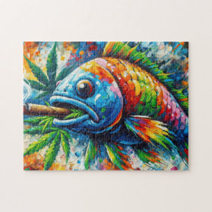 Colourful Abstract Fish Jigsaw Puzzle