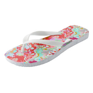 Colourful Abstract Flip Flops