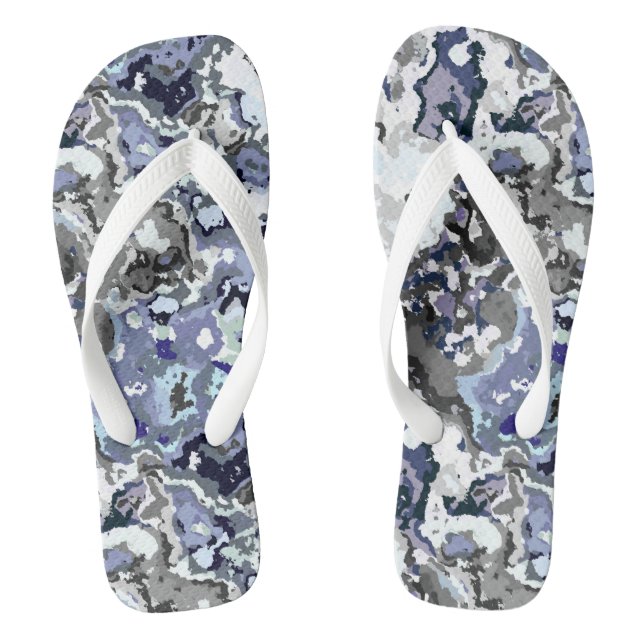 Colourful Abstract Flip Flops (Footbed)