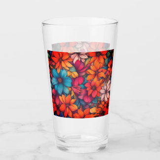 Colourful Abstract Floral #41 Glass