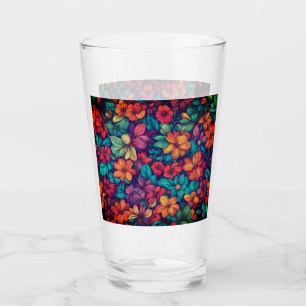 Colourful Abstract Floral #44 Glass