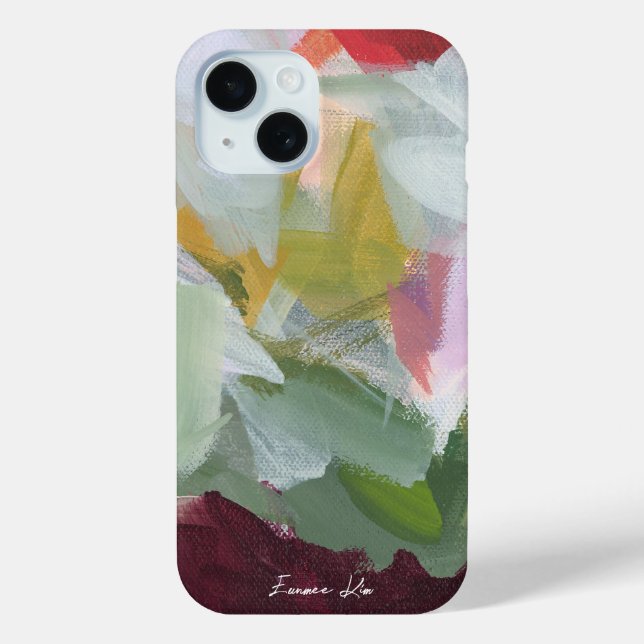 Colourful Abstract Floral Art Your Name Case-Mate iPhone Case (Back)