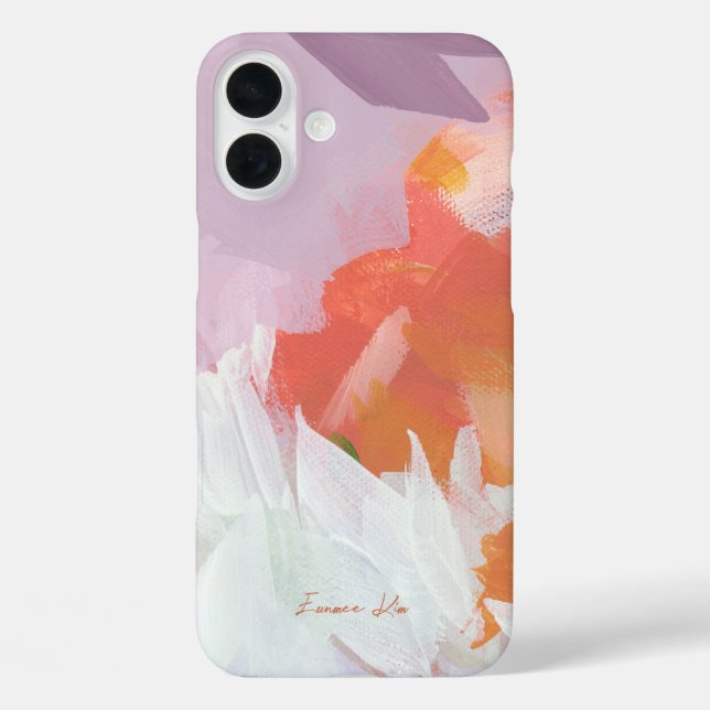 Colourful Abstract Floral Art Your Name Case-Mate iPhone Case (Back)
