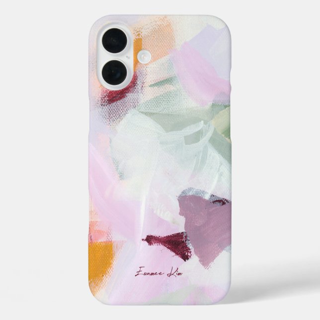 Colourful Abstract Floral Art Your Name Case-Mate iPhone Case (Back)