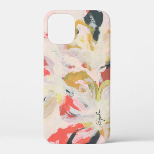 Colourful Abstract Floral Art Your Name iPhone 12 Mini Case