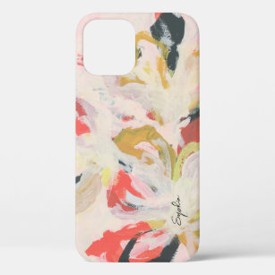Colourful Abstract Floral Art Your Name iPhone 12 Case