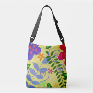 Colourful Abstract Floral Crossbody Bag