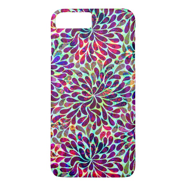 Colourful Abstract Floral Design Case-Mate iPhone Case (Back)