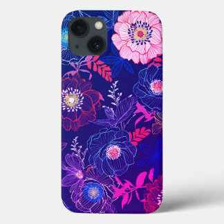 Colourful Abstract Floral Design  iPhone 13 Case