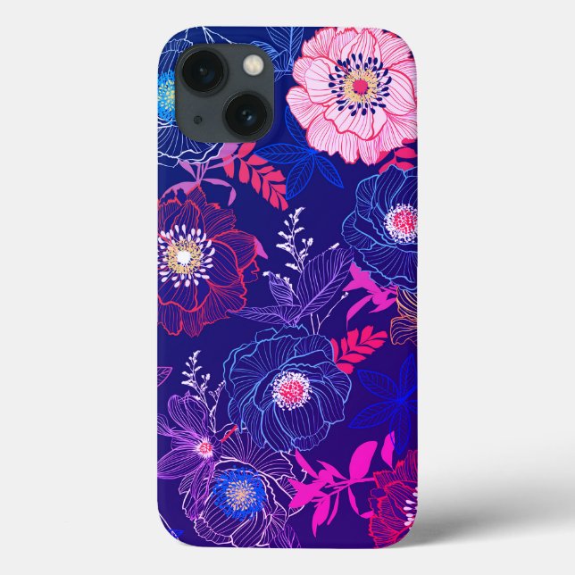 Colourful Abstract Floral Design  Case-Mate iPhone Case (Back)