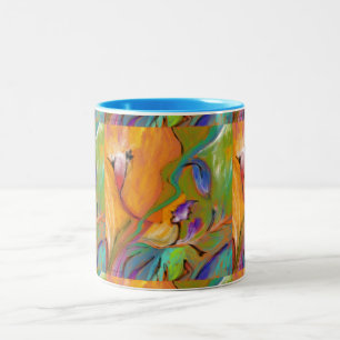 Colourful abstract Floral MUG