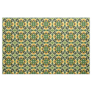 Colourful Abstract Floral Pattern Fabric