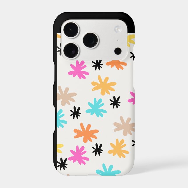 Colourful Abstract Floral Pattern Phone Case (Back)