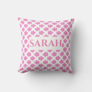 Colourful Abstract Floral Pattern Throw Pillow