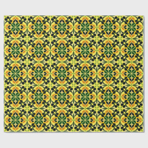 Colourful Abstract Floral Pattern Wrapping Paper