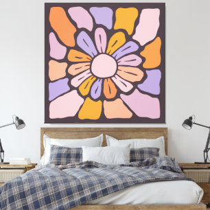 Colourful Abstract Flower Canvas Print