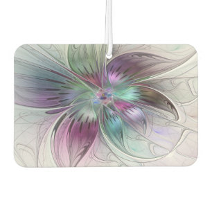 Colourful Abstract Flower Modern Floral Fractal Ar Air Freshener