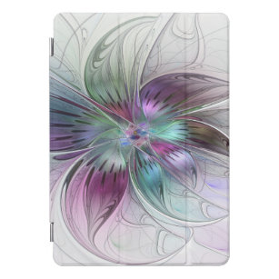 Colourful Abstract Flower Modern Floral Fractal Ar iPad Pro Cover
