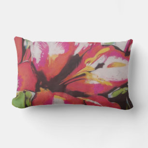 colourful abstract flower picture contempory lumbar pillow