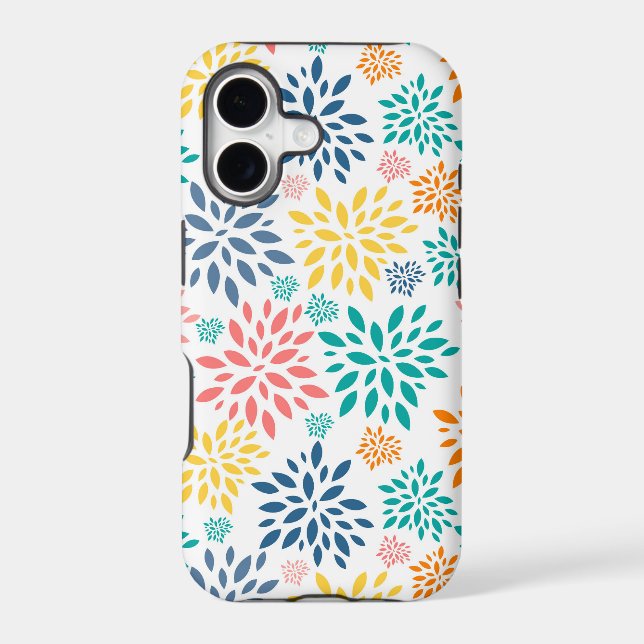 Colourful abstract flowers pattern (Back)