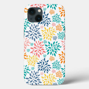 Colourful abstract flowers pattern Case-Mate iPhon iPhone 13 Case