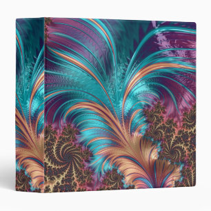 Colourful Abstract Fractal Art Binder