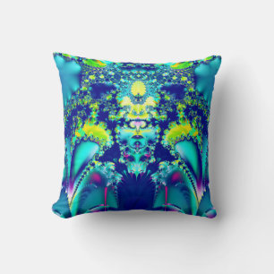 Colourful Abstract Fractal Art Throw Pillow