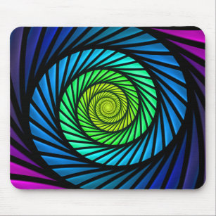 Colourful Abstract Fractal Home Office Mousepad