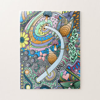Colourful Abstract Fun Bright Original Art Jigsaw Puzzle