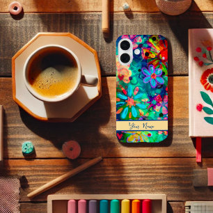 Colourful Abstract Fun Floral Custom Inspirivity iPhone 13 Pro Max Case