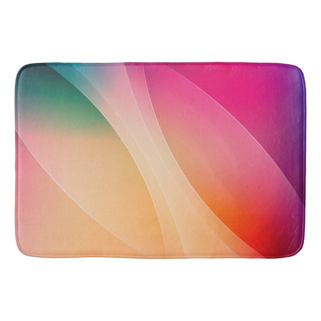 Colourful abstract geometric background bath mat (Front)