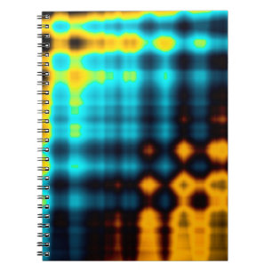 Colourful abstract geometric background with patte notebook
