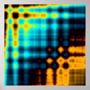 Colourful abstract geometric background with patte poster