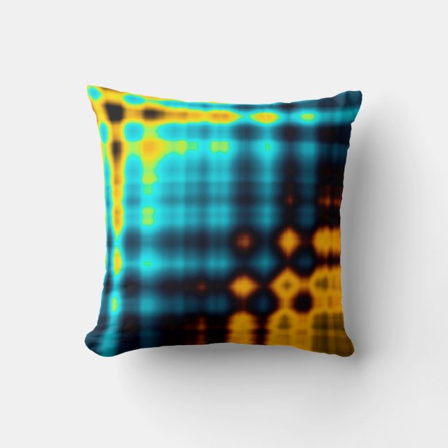 Colourful abstract geometric background with patte throw pillow (Front)