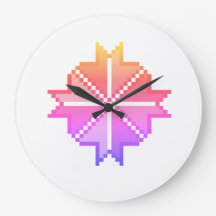 Colourful Abstract Geometric Flower Two-Tone Canva