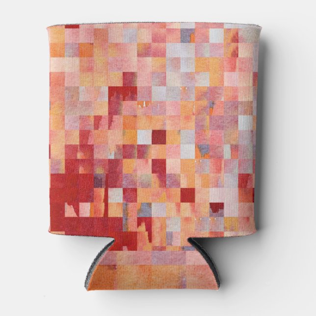 Colourful Abstract Geometric Gradient Can Cooler (Front)