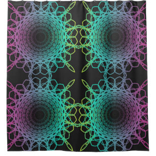 Colourful abstract geometric lace seamless pattern