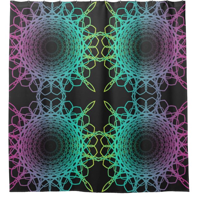 Colourful abstract geometric lace seamless pattern (Front)