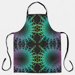 Colourful abstract geometric lace seamless pattern apron