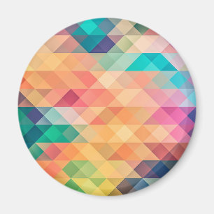 Colourful Abstract Geometric Pattern Magnet